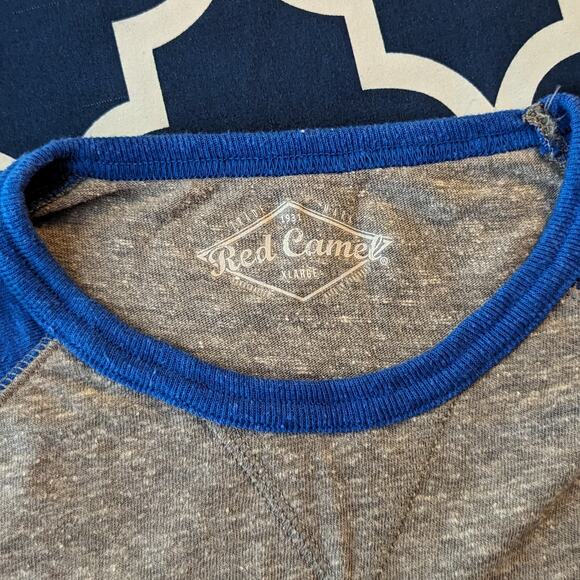 Men's Red Camel Long Sleeve Tee XL | Moisture-Wicking | Heather Gray & Blue - Picture 4 of 4